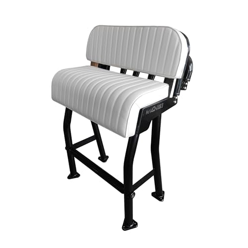 Krypt Towers 41" Leaning Post Bench Seat with 4 Rod Holders Anodized