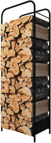 ENWINDXS Metal Large Lumber Storage Organizers,Firewood Rack Holder Stand