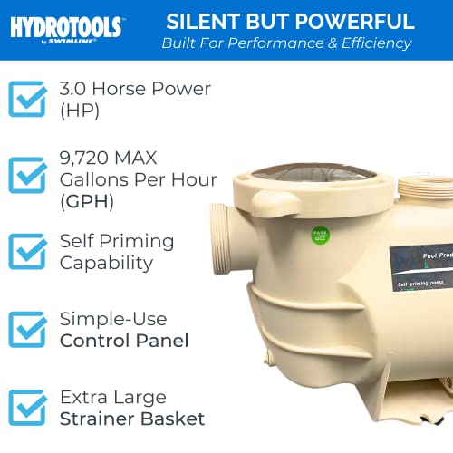 Swimline Hydrotools Variable Speed Pool Pump Beige