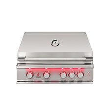 TrueFlame 32-Inch 4 Burner Natural Gas Grill, 66,000 BTU, Grill Lights