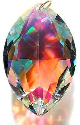 300pcs Clear AB 50mm Cats Eye Chandelier Crystal Prism SunCatcher Curtain Pendants