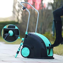 Heavy Duty Water Hose Holder, Garden Hose Cart with 30M/100Ft Hose and Sprayer Nozzle, Particularly Stable, Mobile Hose Reel Holder Trolley with Wheels ，Foot Stepped Winding Hose ,Hose Bracket