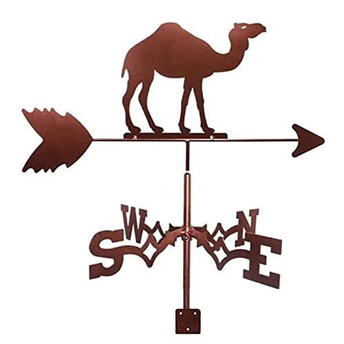 Cast Iron Weather Vane Metal Weathervane Roof Mount Wind Direction Indicator Wind Vane Outdoor Farm Scene Garden Weather Vane Professionnel Measuring Tool
