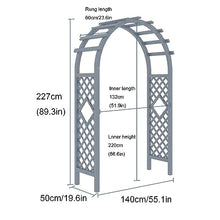 MELPHI Wooden Garden Arbor Arch with Trellis, Garden Trellis Arch for Plant Climbing, Pergola for Backyard, Lawn, Outdoor, Yard, Garden, Climbing Plants (Size : 140cm)