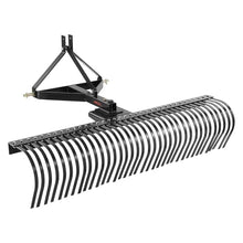 VEVOR Tow Behind Dethatcher, 72-inch 3-Point Tow Behind Lawn Dethatcher Rake with 36 Steel Tines for Tractor, Heavy Duty Landscape Rake with Attachments for Lawn, Garden, Farm, Grass, and Branches