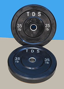 TDS Premium Quality Virgin Rubber Bumper Plate Set for CrossFit Training