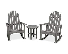 TREX Outdoor Furniture Cape Cod 3-Piece Adirondack Rocking Chair Set with Side Table Stepping Stone