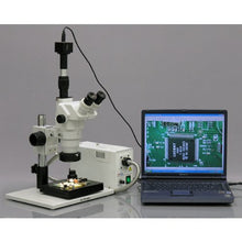 AmScope Digital Trinocular Stereo Zoom Microscope White