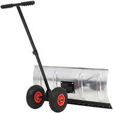 Snow Shovel Manual Snow Pusher with Wheels and Adjustable Handle|Heavy-Duty Snow Shovel for Road Snow Clean Snow Pusher
