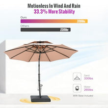Astomi 10Ft Cantilever Patio Umbrella with Base Beige
