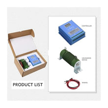 Solar Charge Controller, 5KW 8KW 10KW 15KW 12V 24V 48V Hybrid Wind Power Solar Charge Controller MPPT Regulator for Turbine PV Charging Battery(Wind 3KW Solar 1KW,Blue_24V 48V)