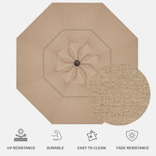 Treasure Garden AKZ PLUS Cantilever Umbrella 13' Octagonal Obravia Sand Canopy and Bronze Frame with Rolling Base