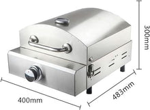 Outdoor 10" Pizza Oven, Stainless Steel Tabletop Pizza Oven,Propane Gas Fired, with Baking Stone and Shelf, Large-Capacity Pizza Drawer Toaster Oven, for Bakery Western Restaurant