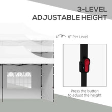 Canopy Tent with Carry Bag and Sand Bags for Parties，Modern Design Outdoor Canopies Gazebos & Pergolas with Three-Level Adjustable Legs (White)
