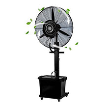 GAZOGJ 26" Outdoor Misting Oscillating Fan Indoor Cooling Fan Misters 90° Pivoting Spray Fan Industrial Floor Electric Fans High Energy Efficiency,320W/26in