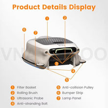 VNATWGOO Robotic Pool Cleaner, Cordless Automatic Pool Cleaning Robot, with 7800mAh Battery, Quick Charge 3H, 5-6H Cleaning