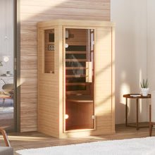 SunSwell Wood Infrared Sauna, 1 Person Traditional Home Sauna