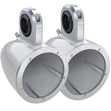 KICKER Marine Wake Tower System with 6.5" LED Speakers, LED Remote & Wet Sounds HT-4 Amp LED White