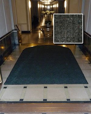 FloorGuard Heavy Duty All Purpose Entrance Mat Diamond 4' x 18' Charcoal