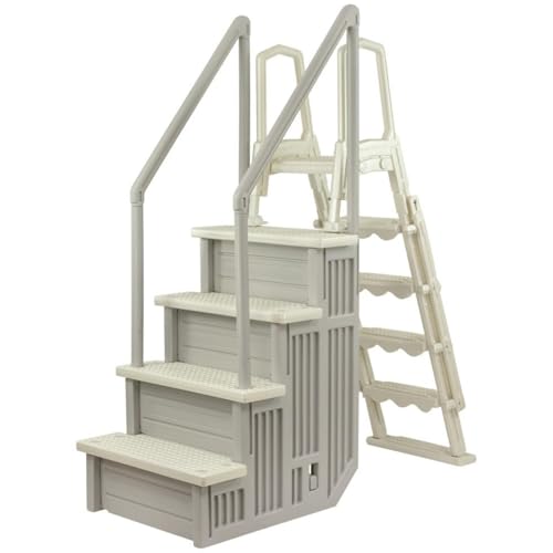 Cloud Grey w/Pearl White Steps and Flip-Up Ladder for Aqua Select