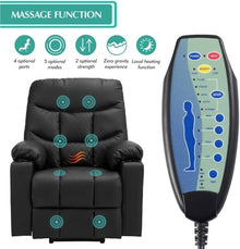 Ergonomic Power Lift Recliner with Heat Massage for Seniors