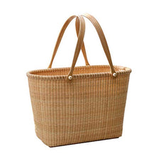 GAAHRQQQ Rattan Storage Basket Outdoor Picnic Basket Supermarket Shopping Basket Portable Shopping Basket