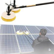 FENOKD Photovoltaic Panel Cleaning Brush, Double Head Automatic Solar Panel, 7.5M Outdoor Window Cleaning Pole, Extendable Pool Cleaning Brush
