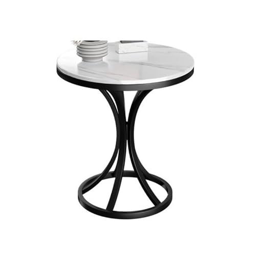 Couch End Table Rock Slab Side Table Living Room Rock Slab Small Coffee Table Sofa Corner Table Simple Movable Balcony Small Round Table Side Cabinet Corner Tables for Living Room(B,70cm)