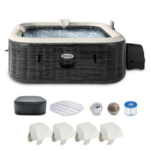 INTEX PureSpa 6 Person Inflatable Hot Tub with Energy-Efficient Spa Cover