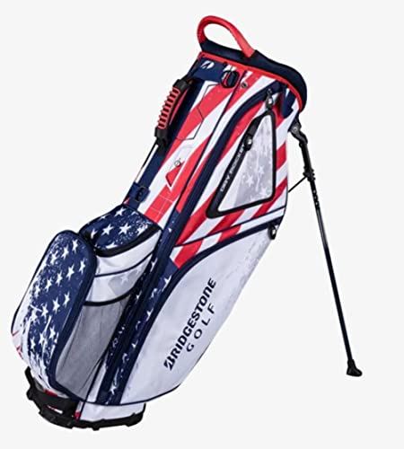 Bridgestone Golf Old Glory Stand Bag White-Navy-Red