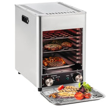 SICWEDIM 1700W Electric Steak Grill, 10-Layer Portable Countertop Oven with Timer, 1472℉ Stainless Steel Meat Seafood Veggies Grill, Indoor Chicken Beef Pork Cooking Grill