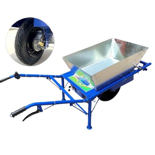 POLGDW Household Industrial Electric Small Cart, Cargo Outdoor Garden Cart, Heavy Duty 4 Wheels Platform Hand Cart Trolley, 400kg Load (A)