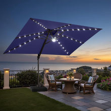 OROTLECT 11 X 9 Ft Lighted Cantilever Umbrella With Weighted Base – Effortlessly Movable by One Person