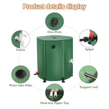 GPDJHRTI Rainwater Barrels, Suitable for Long-Term Water Storage, Anti-Aging Material(Black,750L)