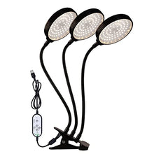 1-4 Heads LED Grow Light, Full Spectrum Clip Plant Growing Lamp, 5-Segment Dimming Mode, 3 Fill Light Conversion Modes, 4/8/12H Timer, Idea for Small Plant Light (Size : 2pcs) ()