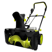 3500 W Cordless Snow Blower,Snow Thrower,Green + Black 6Batteries