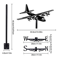 Weathervane Garden Plane Warcraft Decorative Weather Vane Wind Vane Stainless Steel Wind Vane Wind Direction Indicator for Farm Scene Patio Yard Ornament (Style 5) (Style 1)