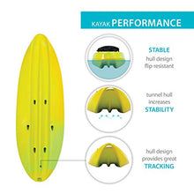 Lifetime Manta 100 Tandem Kayak with Paddles Yellow/Lime 10-Foot