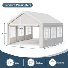 Heavy-Duty Outdoor Canopy Tent with Removable Sidewalls and Reinforced Steel Frame for Backyard, Patio, or Commercial Use (10X20')