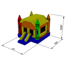 Inflatable HQ Commercial Grade Crayon Bounce House 100% PVC with Blower