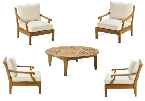 WholesaleTeak Sunbrela Fabric Cushions (Seat & Back) for Sack 5pc Sofa Lounge Chair Set:4 Lounge Chairs - Cushions only #WHSSSK4CS