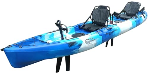 BKC Brooklyn 13.0 Tandem Modular Pedal Kayak Blue Camo