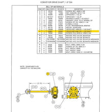 Henderson 106951SP, Gearcase Assembly, 50:1, 1-1/2" Shaft, for FSH Spreaders