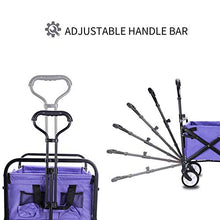 Camping cart, Garden Transport Trolley Folding Camping with Lining4-Wheel
