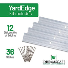 Dreamscape YardEdge Aluminum Landscape Edging Kit - 12 Strips, 6ft Each (72ft Total), Mill Finish - Professional Quality Landscaping Border, Metal Divider for Lawn, Garden, Flowerbed