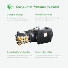 Canpump Electric Pressure Washer 1500 PSI, 5 GPM – Triplex Power Washer Pump, 5 HP Motor 240 V – Includes Wall Mount Bracket, Wireless Control TSS, Spray Gun, Wand, 30-Ft Hose, 5 Nozzles