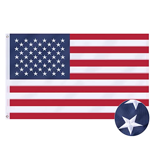 VICDRIA 30x50 American Flag Outdoor Heavy Duty Embroidered Stars