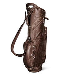 Sun Mountain 2020 Golf Leather Cart Bag Brown-Khaki