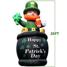 OZIS 26FT St. Patrick's Day Inflatable Leprechaun Outdoor Decoration