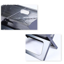 HBJWOV Outdoor Thickened Pull-out Barbecue Rack Household Stainless Steel Folding Barbecue Stove